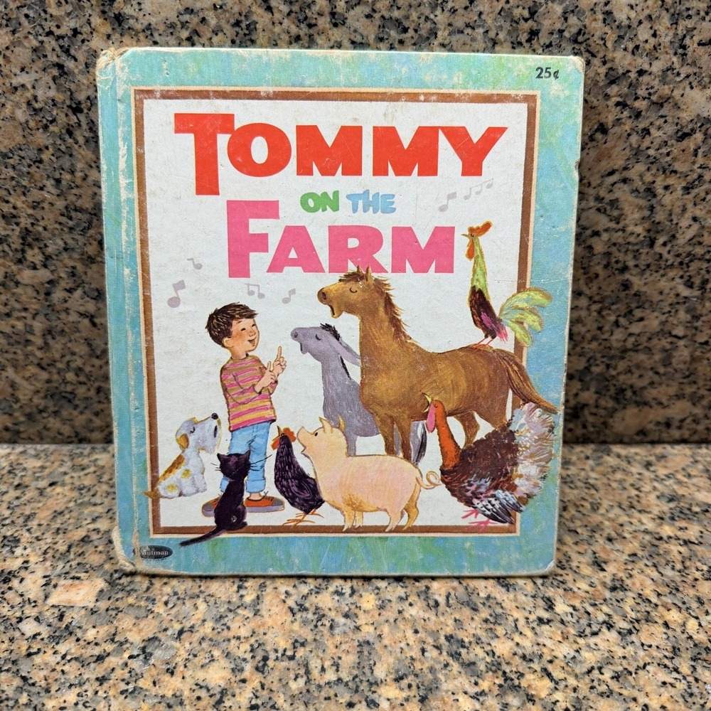 Vintage 1968 Tommy On The Farm Solveig Paulson Russell Whitman HC Kids Book